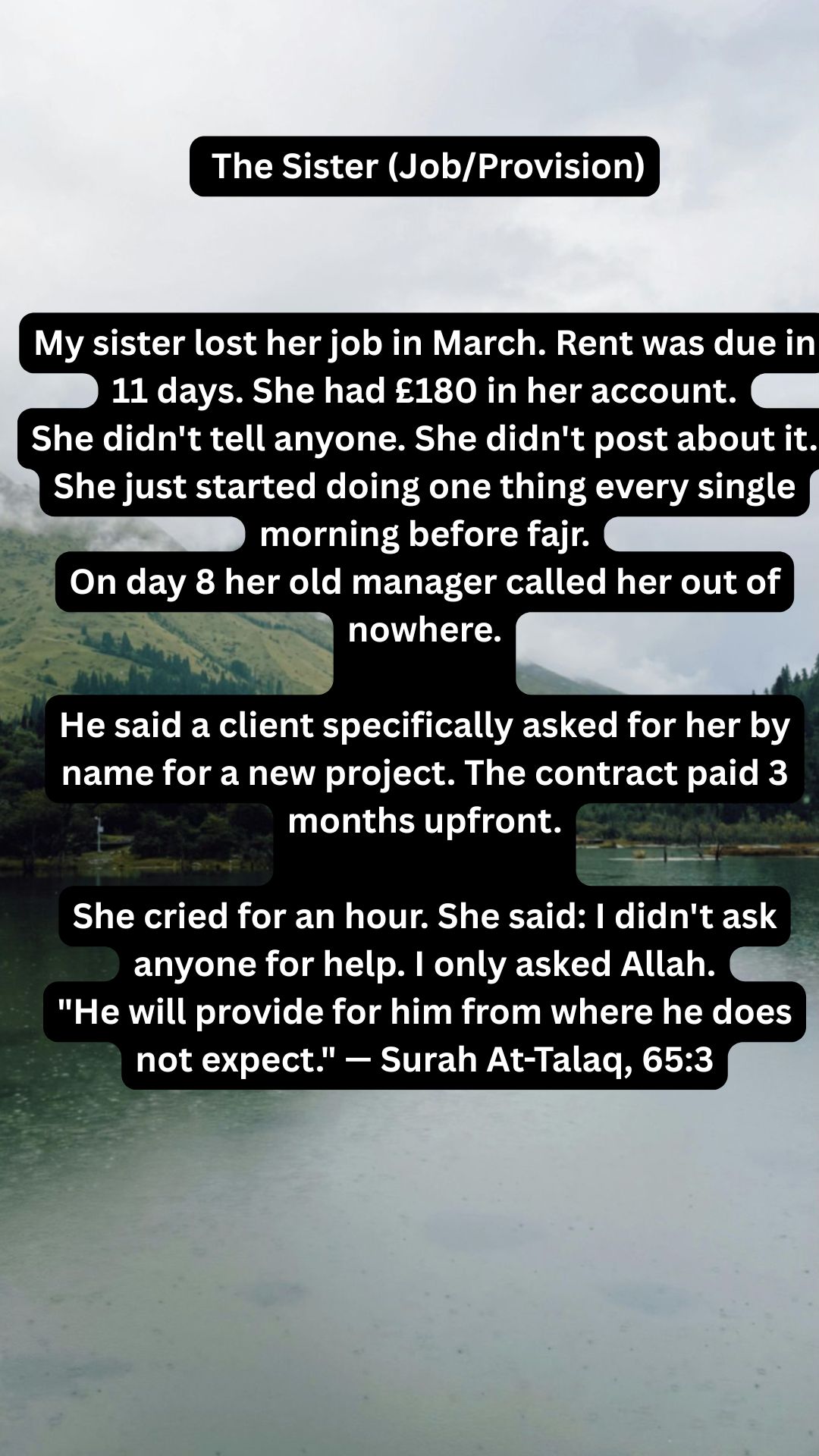The Sister - Job and Provision testimony - NurPaths